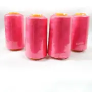 Perial Co 4 Cones of Polyester Threads for Sewing Quilting Serger Neon Pink