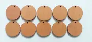 10X Unfinished Round Wooden Charm DIY Accessories jewellery Meaking 20mm C1