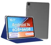 Tablet 10.1 inch, Android 14 Tablets 9(3+6) GB RAM 64GB ROM 1TB Expand,