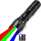 MVIOCS LED Red Flashlight Rechargeable, Green Light Flashlight, Blue Light Fl...