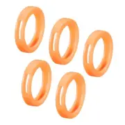 10Pcs 28mm Key Cap Cover Rings Identifier Coding Tag Silicone Sleeve Orange