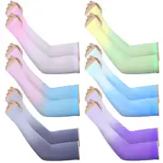 6 Pairs UV Sun Protection Arm Sleeves to Cover Arms for Women Compression Sle...
