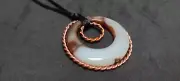 Tensor Rings Empowerment Royal Cubit Pendant Cofee Agate Donut, Chakra Gemstone