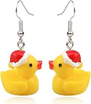 [ONLYJUMP] Acrylic Cute Mandarin Duck Earrings Fashion Unique Personalized Earrings Funny Statement Earrings Sweet AnimalDuckie Dangling Earring for Women Girls Teens Charming Jewelry Gift