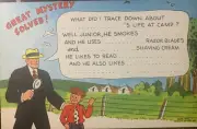 Dick Tracey Postcard WWII Great Mystery Solved Famous Artist Synd