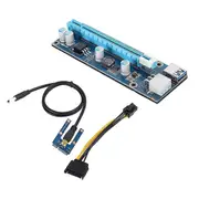 Mini PCIE 16X Adapter,PCIE to PCI Express16x Extender,with 4 Solid Capacitors and 6Pin Interface,for Video Card Mining As Shown
