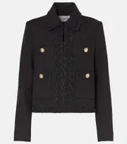 [Rebecca Vallance] Rebecca Vallance Margo bouclé jacket UK 16 black