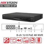 Hikvision DS-7608NI-Q1/8P 8CH 8MP NVR POE IP Home Video Recorder for IP Cameras