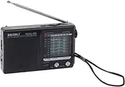 Retro Handheld Emergency Weather Radio with Built-in Speaker, Full Band SW AM FM Portable Mini Radio for Indoor and Outdoor Use