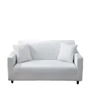 Anyhouz 3 Seater Sofa Cover Plain White Style and Protection For Living Room Sofa Chair Elastic Stretchable Slipcover