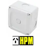 HPM AQUA Weatherproof Rocker Switch 1 Gang Single ON OFF 10A IP56 240V WS171/1