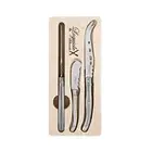 3pc Laguiole Silhouette Stainless Steel Cheese/Pate Knife Set Utensils Silver