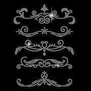 SUPERDANT Iron on Rhinestone Vintage Symmetrical Pattern Crystal Rhinestone Crystal Heat Transfer T-Shirt Heat Transfer Hot fix Rhinestone Bling DIY Decals for Clothing