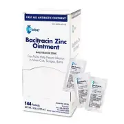 Globe 144 Packets Bacitracin Antibiotic Zinc Ointment 0.9g Packet. First Aid ...
