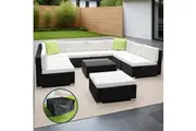 Gardeon 10-Piece Outdoor Sofa Set Wicker Couch Lounge Setting Cover