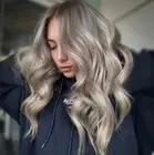 Long Wavy Human Hair Wig Ombre Light Ash Blonde 13x4 Lace Frontal Wig