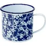 在飛比找遠傳friDay購物優惠-《Utopia》琺瑯馬克杯(花卉藍300ml) | 水杯 茶