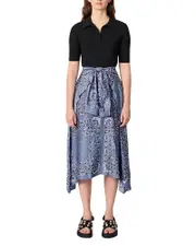 Maje Layered Effect Patterned Dress