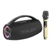 Zealot S97M 80W Outdoor Portable RGB Bluetooth Speaker with Microphone Black
