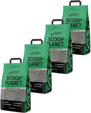 Scoop Planet Litter (4x4.5kg/12.8L bag): KatKin's upgraded Tofu litter, Plant-Based, 100% Biodegradable, Non-Tracking, Clumping Cat Litter Made With Non-Toxic, Eco-Friendly Pea fibre & Millet
