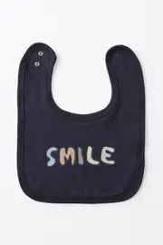 [Cotton On Kids] Cotton On Kids - The Baby Bib - Navy ink/smile OS NAVY INK/SMILE