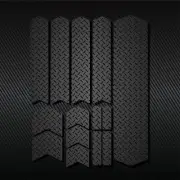STEEL BLACK Bike Frame Protective Decal Sticker Mountain Bicycle MTB Protector