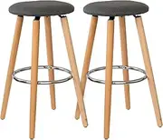 Hacienda Twin Set Padded Seat Barstools: Comfortable Modern Style for Your Space. Plush Seats, Contemporary Design. Set of 2 for Sophisticated Seating