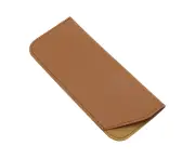Soft Pouch Bag Pocket Leather Eyeglass Sunglasses Reading Glasses Case Brown