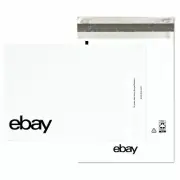 20 new eBay Branded Polymailer 6.25" x 8.5 Black Print No Padding 1/2r