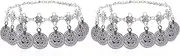 [Generic] Hot Boho Silver Coin Anklet Bracelet Bohemian Tassel Barefoot Sandals Chain Jewelry By Indian Collectible, Medium, Metal, no gemstone