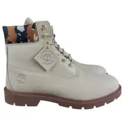 Timberland Classic 6" Light Beige Camo Nubuck Boots Men's Size 11 M