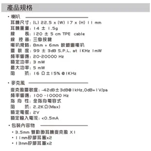 【Intopic】JAZZ-I92 耳掛式 運動用 耳機麥克風