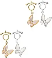 TEHAUX Sets Elegant Butterfly Clasp Connectors for Bracelets and Necklaces Extendable Chain Set Pcs