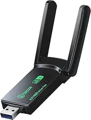biaze WiFi 6 Dongle USB 3.0 WiFi Adapter AX1800 Dual Band 1800Mbps - High Performance Antenna, Driver Free for Desktop/Laptop, Ultra Fast 802.11ax Internet Receiver