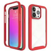 For iPhone 13 Pro Case,Solid Armour Armour Cover,Red