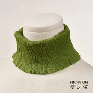 【NicoFun 愛定做】100%Silk真絲 流行色彩百搭圍脖(100%桑蠶絲 領巾 圍巾 圍脖 髮帶 皺褶絲巾)