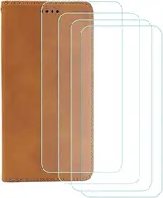 LCEHTOGYE Cover for Vivo S17e + 4 Slice HD Tempered Glass,Shell PU BracketBumper Protective Back Case - Anti-Scratch Screen Protector for Vivo S17e-YSNQ - Yeloow