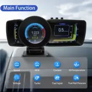 OBD Smart Gauge Head Up Display Car OBD2+GPS HUD Dashboard Display 3 Screens LCD