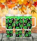 40oz Poison, HALLOWEEN, Horror, Fall Dupe tumbler with handle and straw lid