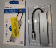Vivitar SD & Micro SD Card Reader USB Type C Hub 6 in 1
