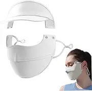 [Jualyue] Sunscreen Mask Ice Silk Full Face Cover Multifunctional Face Veil with Eye Protector UV Protection for Womens Hiking Summer Essentials Summer Outdoor Use
