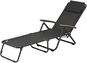 Takeda Corporation UN5-RC Outdoor Lounge Bed Camping Black 23.6 x 77.4 x 19.7 inches (60 x 196.5 x 50 cm) Lounge Bed with Elbow
