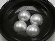 25 Pure White Half Pearl Bead 20mm Flat Back Scrapbook Craft Flatback Beads