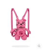 SPRAYGROUND PRETTY PINK QUILTED BEAR CUB BACKPACK