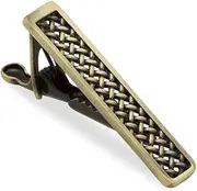 [OTAA] Mini Antique Brass Crocetti Mesh Tie Bar Brass Rhodium Plating Mini Antique Brass Crocetti Mesh Tie Bar