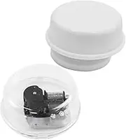 Cabilock 2Pcs Transparent DIY Musical Box Base Wind Up Rotary Clay Craft Base Replacement Part Clockwork for Clay Supplies and Crafting Projects
