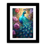 Peacock Poster Art Framed print