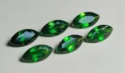 8x4mm Natural Chrome Diopside Marquise Faceted Gemstone Cut from Natural Rough