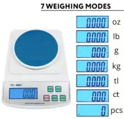 Electronic Scales Digital Balance 500g x 0.01g Weigh Lab Industrial Weighing