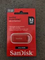 SanDisk 32GB Cruzer Snap 32GB USB Flash Drive Memory Stick SDCZ62 Red